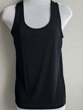 Chico’s Travelers Black Tank Top Size 1 Acetate Spandex Travel Knit